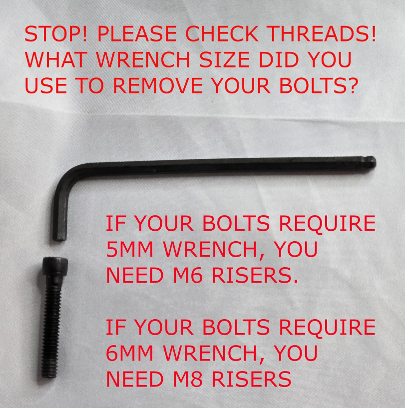 Fiber Laser Stand Offs Riser Risers M8 M6 Stainless Steel or Aluminum 100mm 200mm