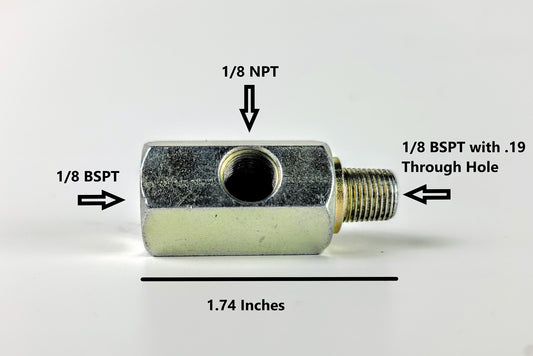 1/8 BSPT NPT Oil Fitting Pressure Adaptor Toyota Lexus Honda Tee Turbo Autometer